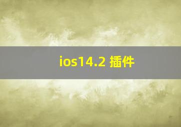 ios14.2 插件